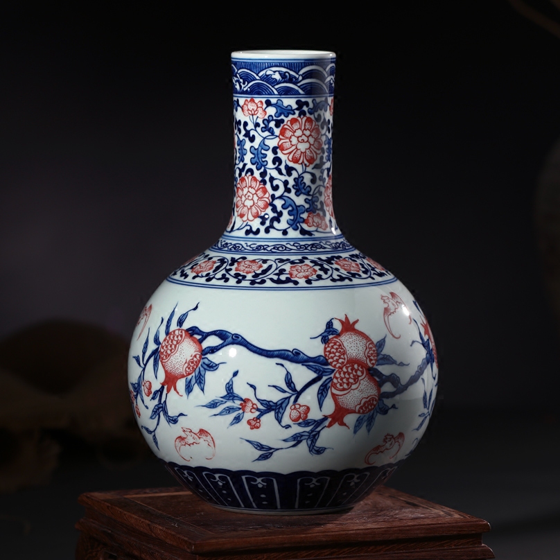 Jingdezhen ceramics archaize youligong vase many children f tree home decoration process sitting room furnishing articles