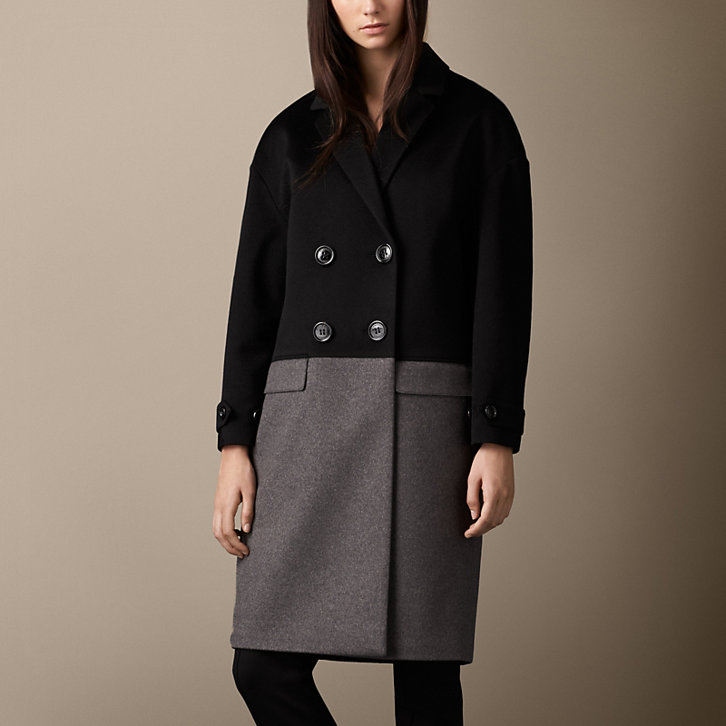 Burberry博柏利 女士羊绒茧形大衣 39490831