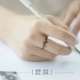 Nụ hoa ban đầu cặp đôi trên nhẫn hươu totem sterling bạc nhẫn cá tính đơn giản và đa năng Nhật Bản và Hàn Quốc nghệ thuật mở nhẫn nhẫn cưới Nhẫn