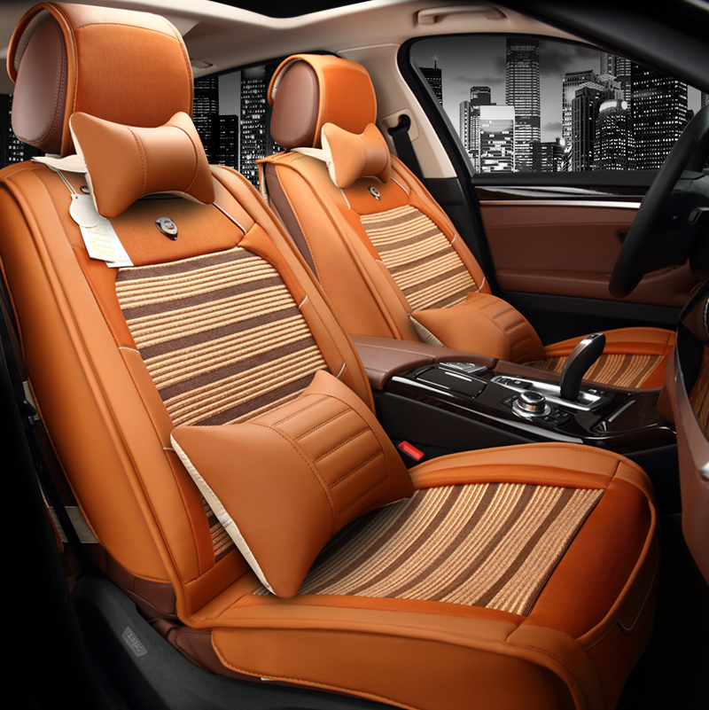 SUV路虎发现神行揽胜极光神行者2夏季汽车坐垫四季专用座垫套全包