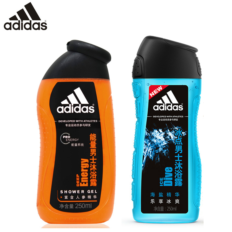 【2支超值装】Adidas阿迪达斯冰点沐浴露250ml 冰爽男沐浴液套装