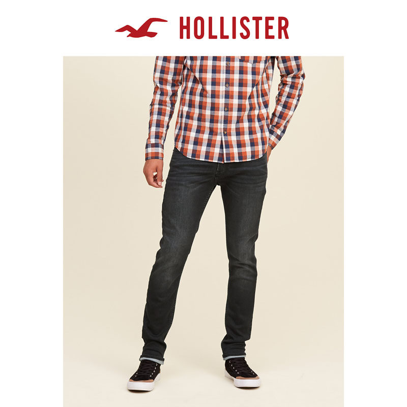 Hollister Super Skinny 牛仔裤 带有拉链门襟 男 107890