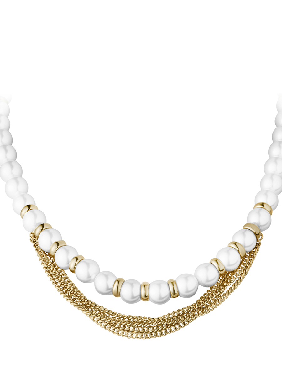 DYRBERG/KERN 金色闺秀系列拼接项链