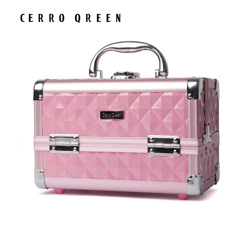 Cerro Qreen彩妆品牌 2015新款 小号铝合金全粉化妆箱 1001#