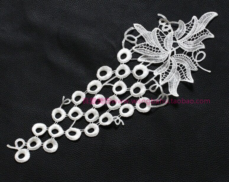 Clear Cabin Circle Flowers Embroidered Lace Clothing Accessories Clothing Accessories Accessories Accessories DIY Skirt Clothes Wedding Dresses Decoration