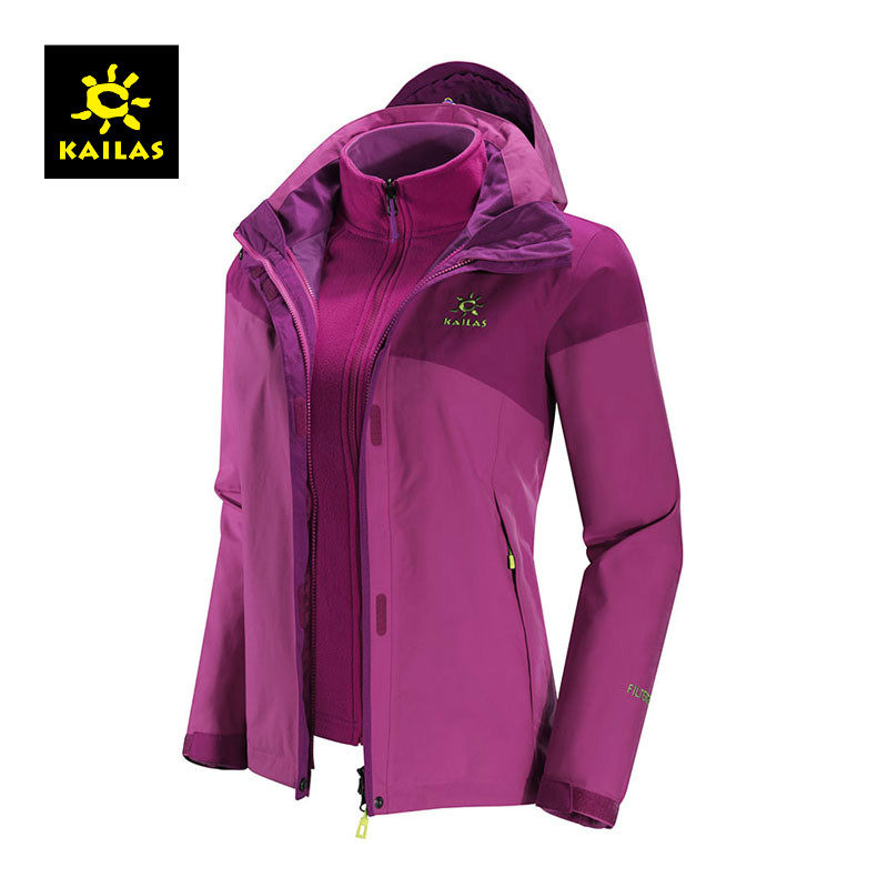 【2015秋冬新款】KAILAS/凯乐石 女款三合一冲锋衣 DG120016