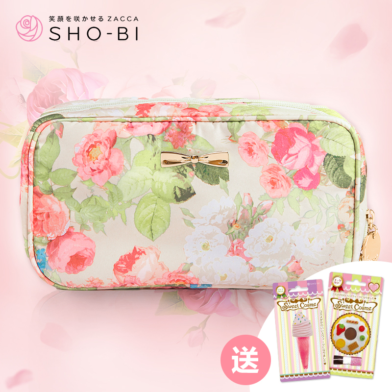 SHOBI日本Lovessa花卉女化妆包大容量旅行洗漱防水收纳包