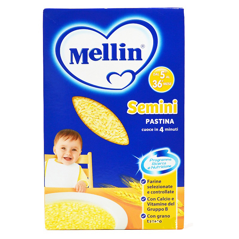 意大利进口Mellin美林辅食意面仔 有机梭子面条婴幼儿350g 6个月