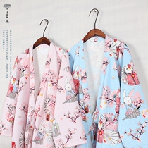 Spring and autumn cotton robes Japanese kimono womens pajamas bathrobe bathrobe home uniforms and wind