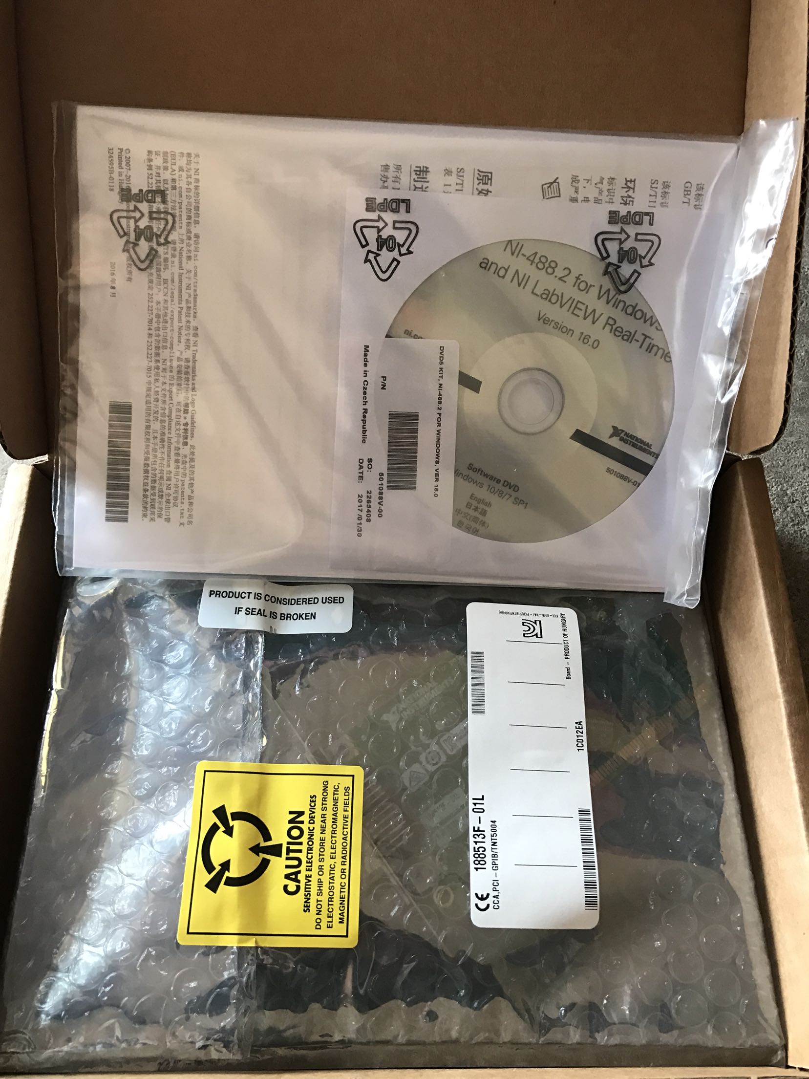 New NI PCI-GPIB Card 2007 Edition Small Card 778032-01 Original Loaded Import Invoiced