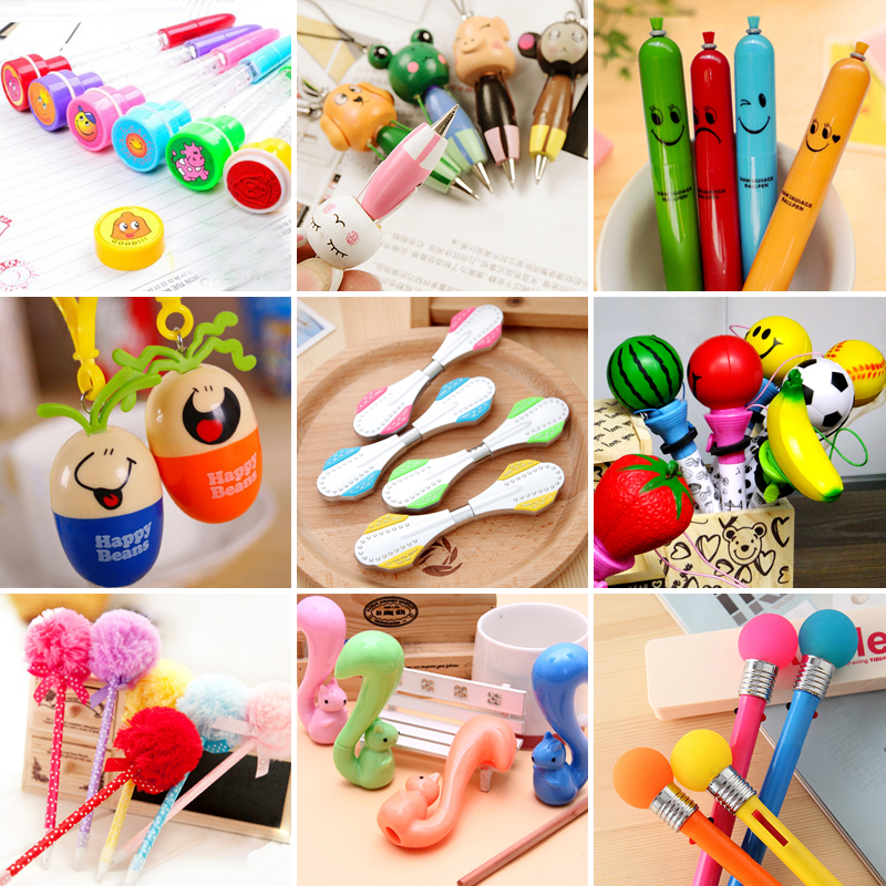 Sun Korea Creative Stationery Supplies Personality Cartoon Animal Ball Pen telescopic pen Bubble Pen Multicolored Pen 