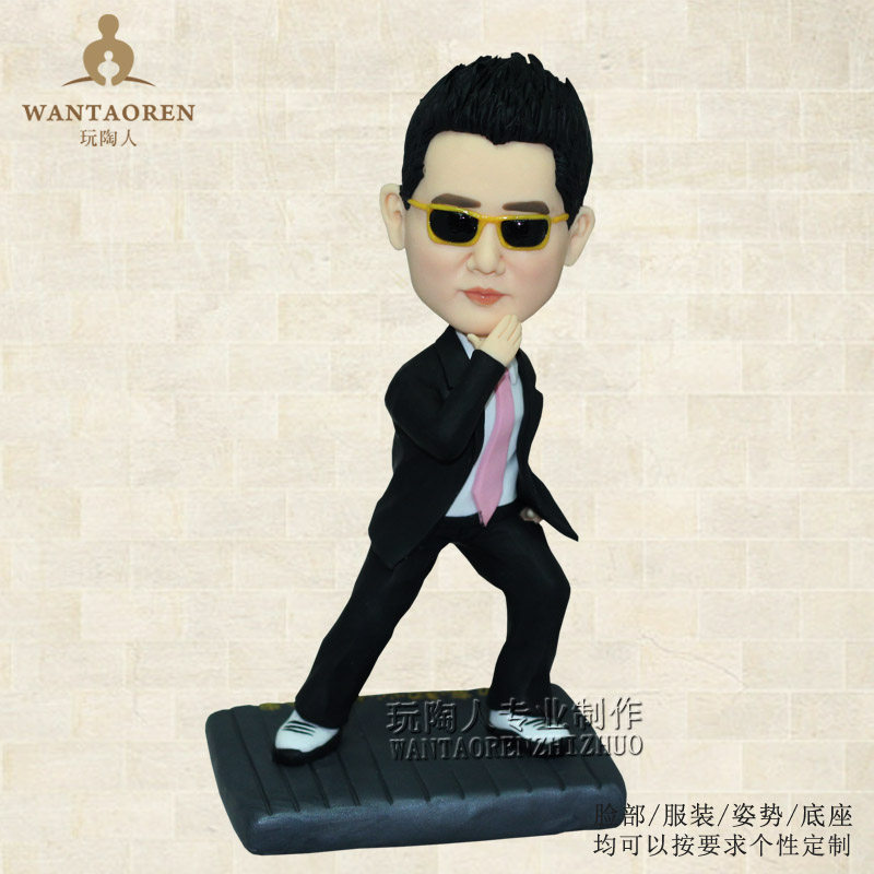 Play with Tao people to map custom Q version portrait clay figuratively Clay Figuratively clay Diy Soft Puppet Creative Gifts