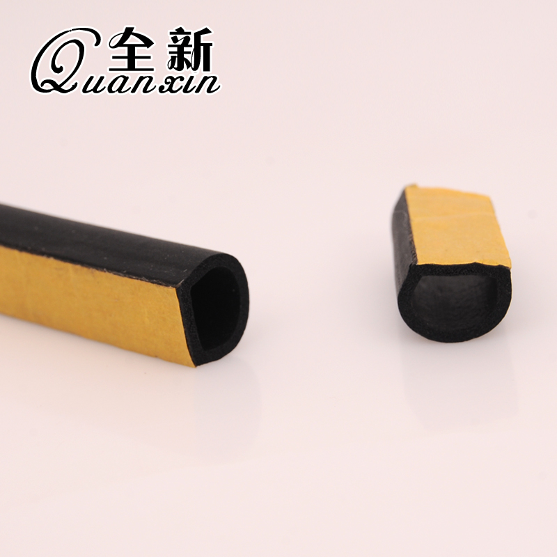 EPDM D-type semi-circular hollow distribution box door anti-collision waterproof sealing strip self-adhesive rubber sealing strip
