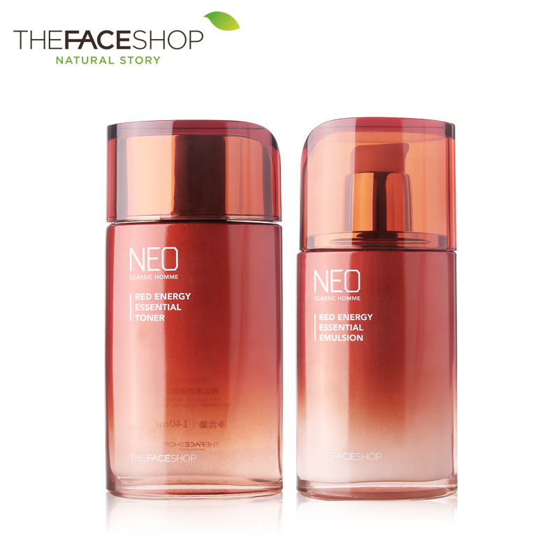 The Face Shop/菲诗小铺男士活力保湿水乳液套装补水保湿淡化细纹
