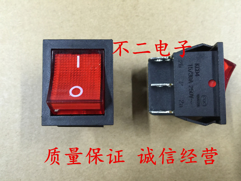 KCD4-202N appliance switch wane switch 6 foot with lamp 250V 15A large current red green