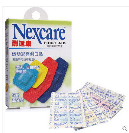 3M Nexcare 耐适康创可贴 运动彩亮防水创口贴 彩色创可贴 儿童贴