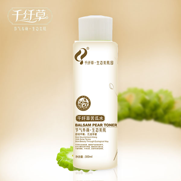 千纤草苦瓜水300ml祛痘去黑头爽肤水保湿水补水面膜水收缩毛孔