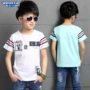 4 quần áo trẻ em 5 chàng trai ngắn tay T-shirt 6 bé trai quần áo 7 tuổi 8 tuổi mùa hè 9 đáy áo 10-12 tuổi 13 thủy triều áo thun bé trai xuất khẩu