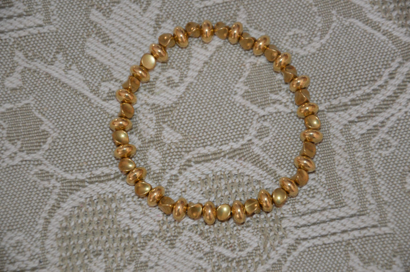 Pure brass hand twist bead disc shaped septer fine 4-5MM