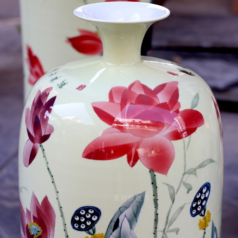 Jingdezhen ceramic vase hand - made scent figure I and contracted vase figure study of home sitting room hotel furnishing articles