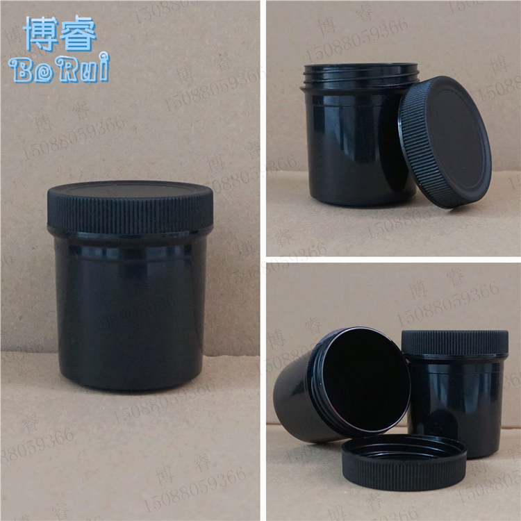 100ml black straight body bottle wide mouth PE sample bottle photophobic reagent bottle seal solid ink split bottle