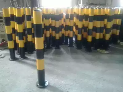 Stainless steel galvanized pipe fixed movable road pile iron anti-collision column Steel pipe reflective column 75cm custom