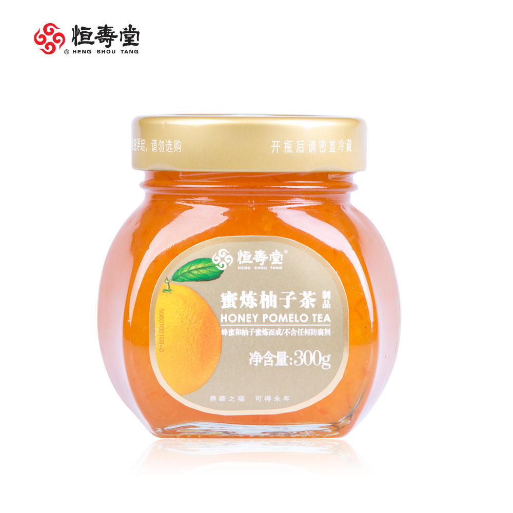 【天猫超市】恒寿堂 蜜炼柚子茶300g 蜂蜜柚子茶果味茶 300g/罐