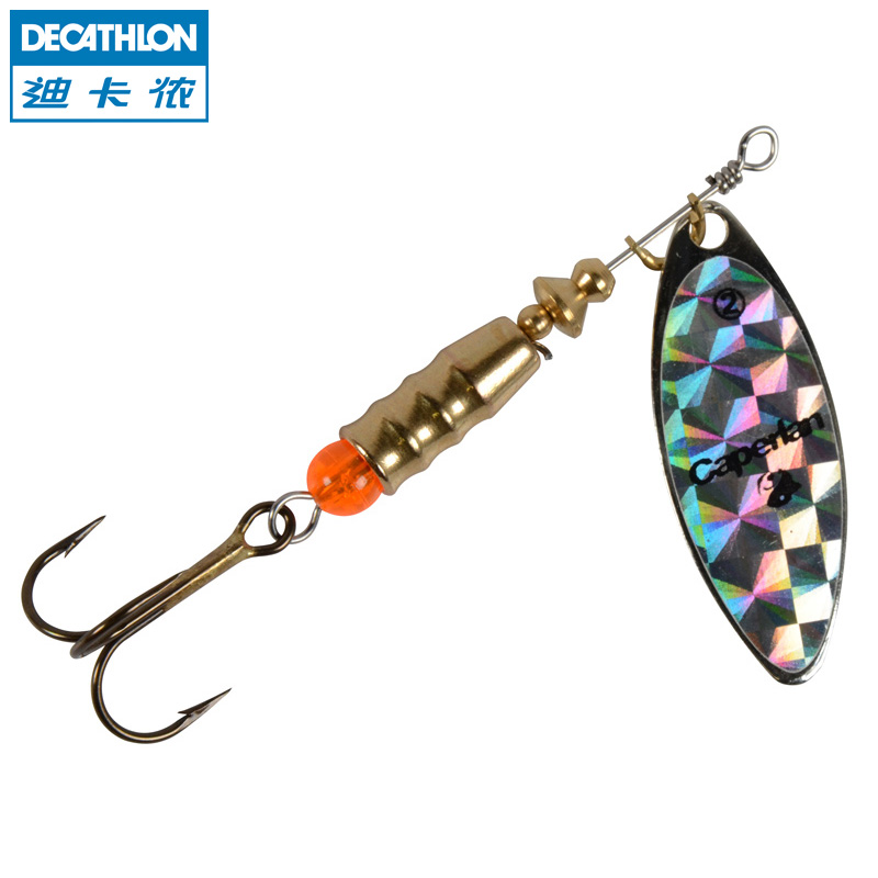 迪卡侬 路亚饵 旋转亮片 勺型  2只装 鱼饵 假饵 CAPERLAN