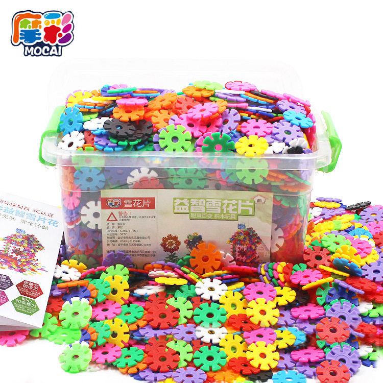 Bucks toys large particles assemble snowflake 1000 pieces plum block plug plug and intelligent small large