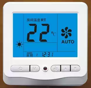 LCD thermostat temperature control panel temperature regulating air conditioning switch central air conditioning switch fan coil thermostat