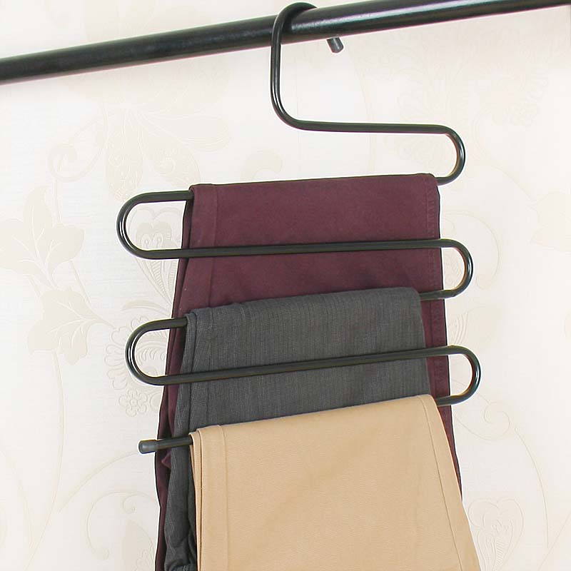 Multi-function Magic Pants rack S-type pants frame anti-slip clothesShortcase wardrobe pants tramps receives