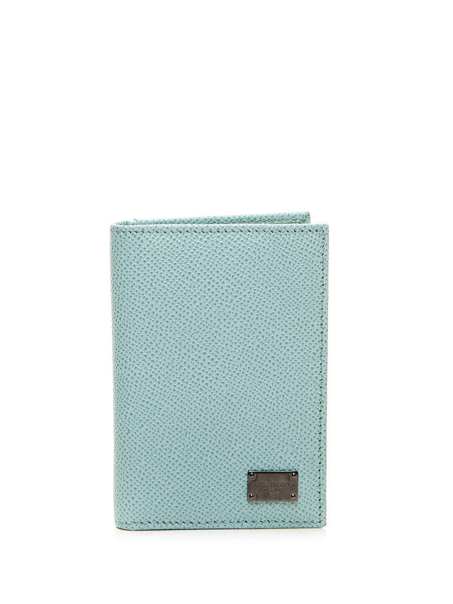 Dolce&Gabbana 浅蓝色纹理牛皮卡包