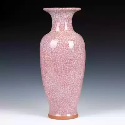 Antique Vase ornaments Chinese classical Jingdezhen ceramic official kiln open piece crack glaze Jun porcelain home decoration craft gift decoration