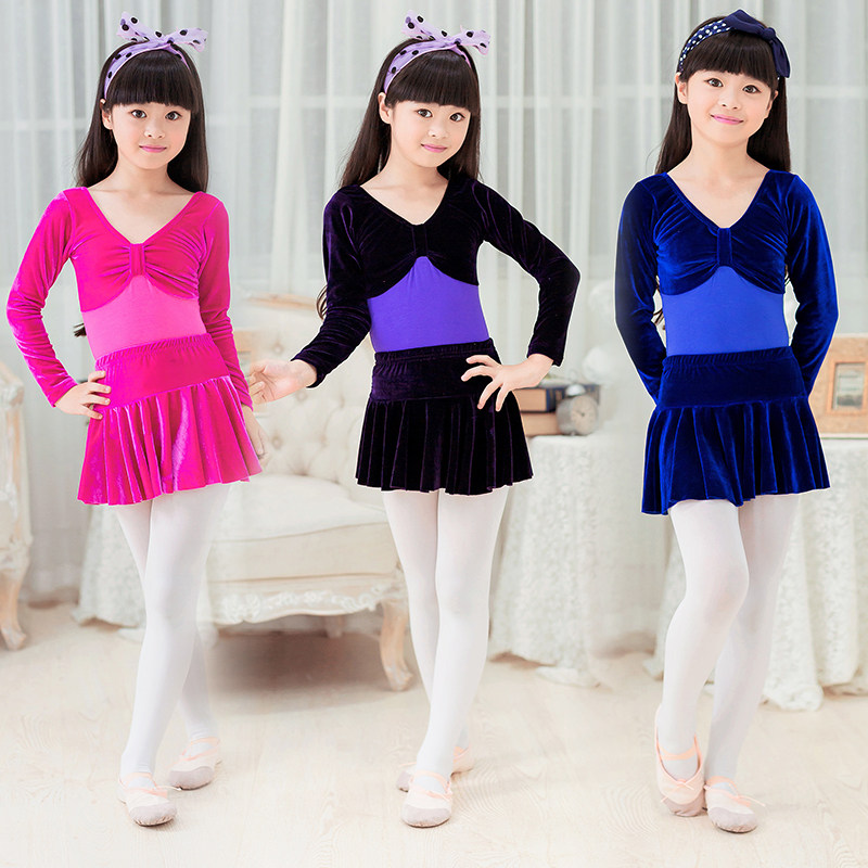 Children Gymnastics Suit Women Practice Dresses Spring Autumn Winter Ballet Dresses With Toddler Dancing Costumes Toddlers Toddlers