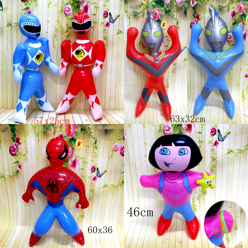 Inflatable Toy Ground Stall Toy Ball Hammers PVC Red Blue big inflatable Ottmann Spiderman Dora