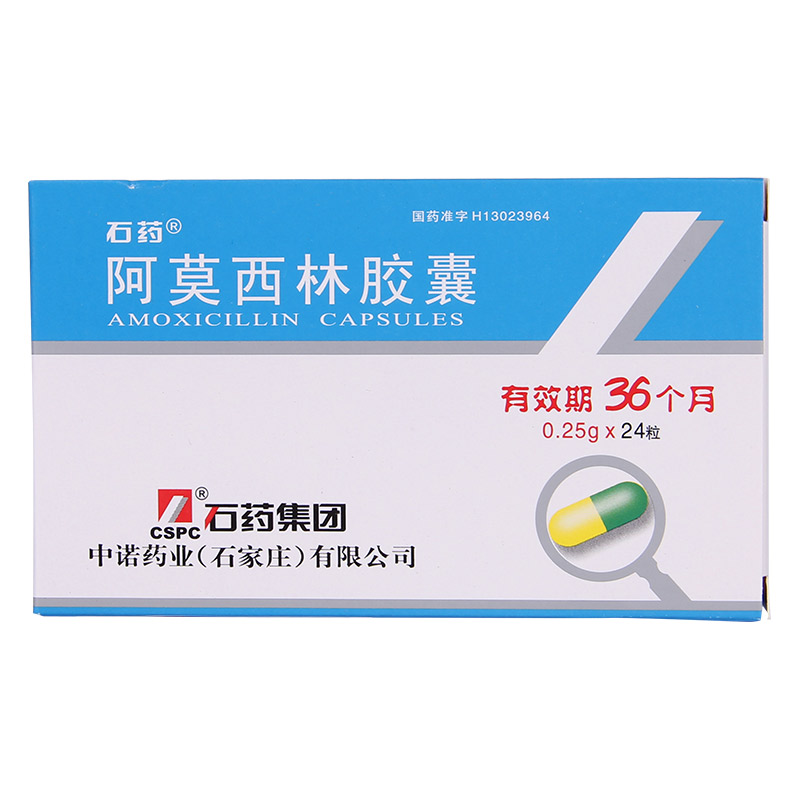 石药 阿莫西林胶囊 0.25g*24粒/盒