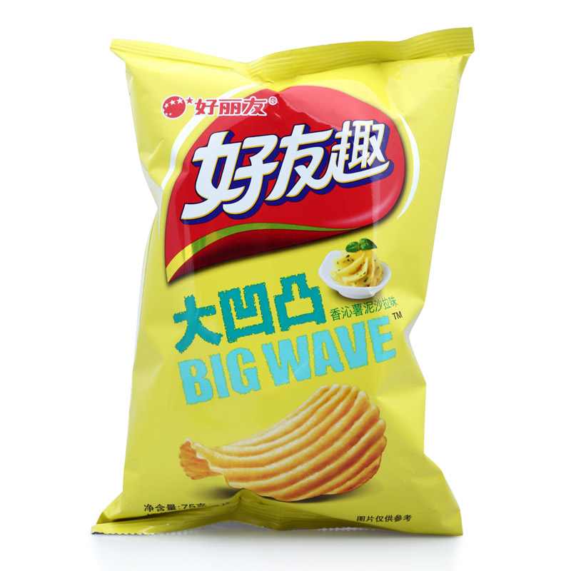 【天猫超市】好丽友  好友趣  香沁薯泥沙拉味  凹凸薯片  75g