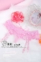 Ảo lưới gợi cảm garter thong (đen / hồng) dây nịt vớ 