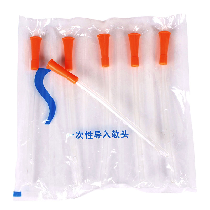 尚水灌肠头一次性导入硅胶头5支肛管灌肠器灌肠袋肛管灌肠管HJ