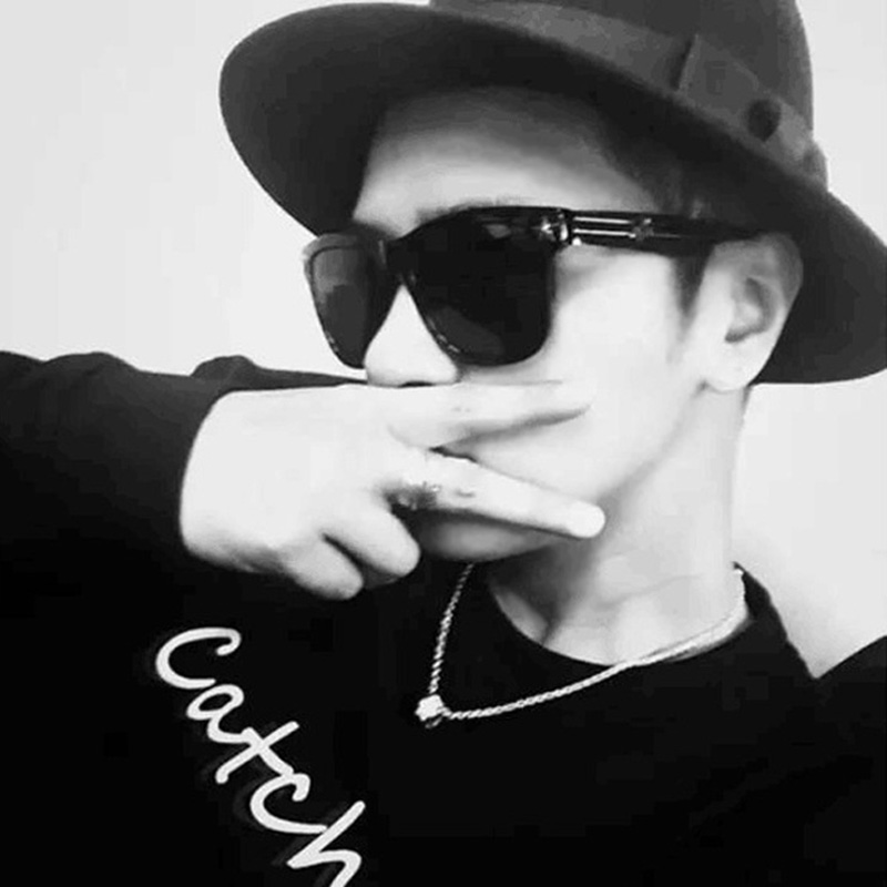 Korean version of the big box for men and women stars with sun glasses Luo Zhixiang Sun Honglei Sun glasses Zhou Yangqing Stars Sunglasses