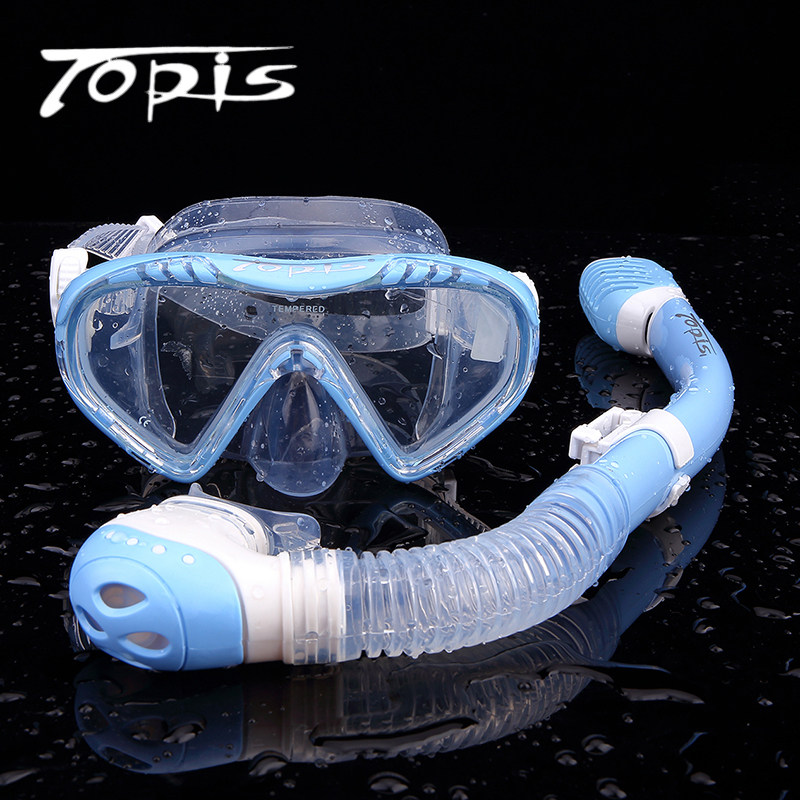 topis children's full dry snorkel mask set snorkeling children's sambo diving supplies and equipment to send gifts