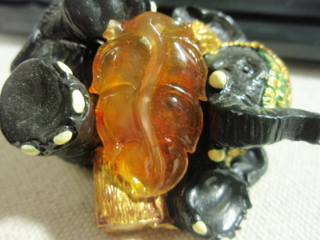 #92 The original mine has no optimized Baltic Gold Perleaf gold branch jade leaf pendant