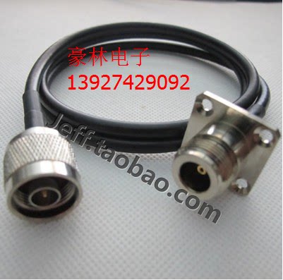 RF cable N male to N female flange RG58 50-3 cable N N-JKF 1 meter