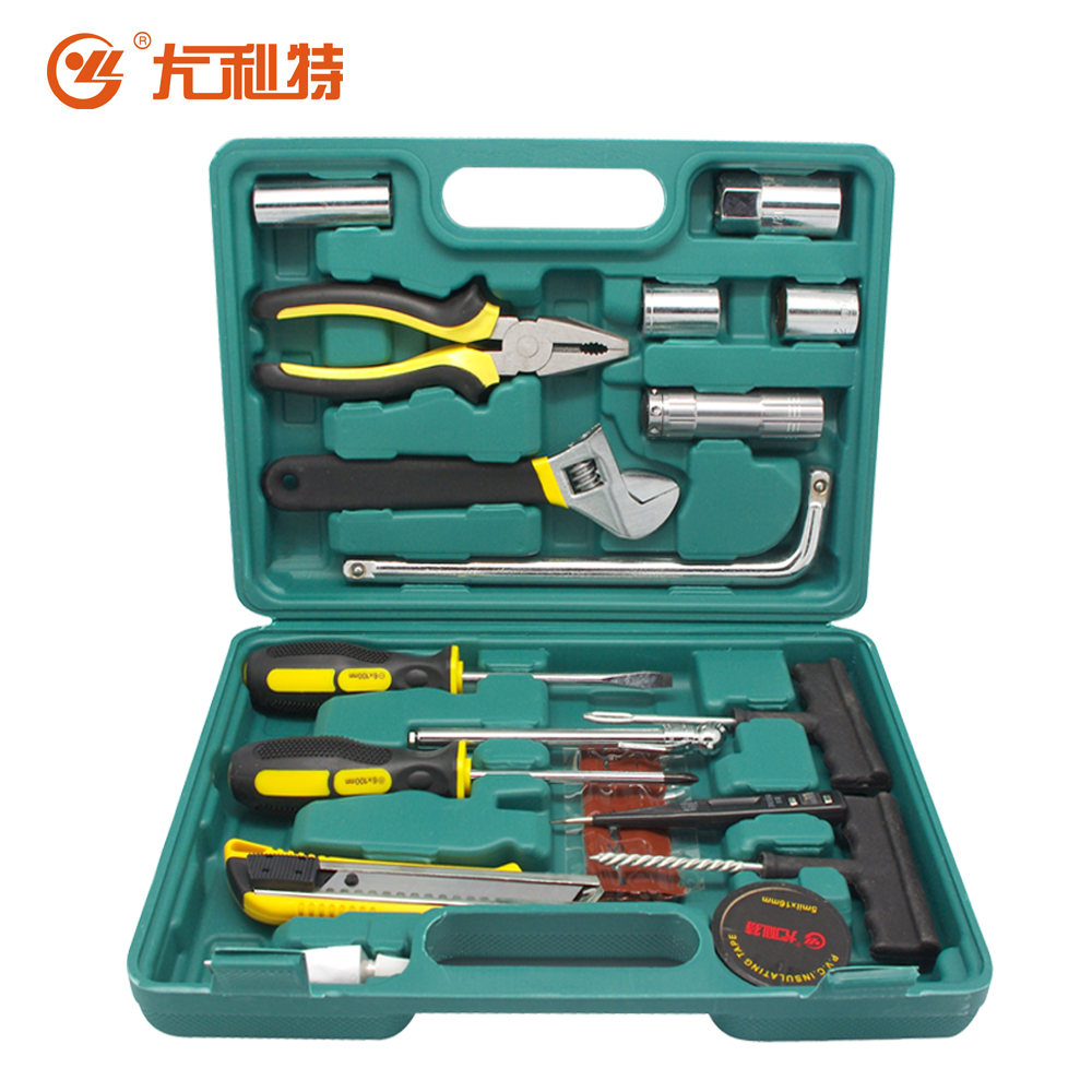 汽车维修工具套装专用螺丝刀板手补胎工具套铜电笔弯杆手电筒美工