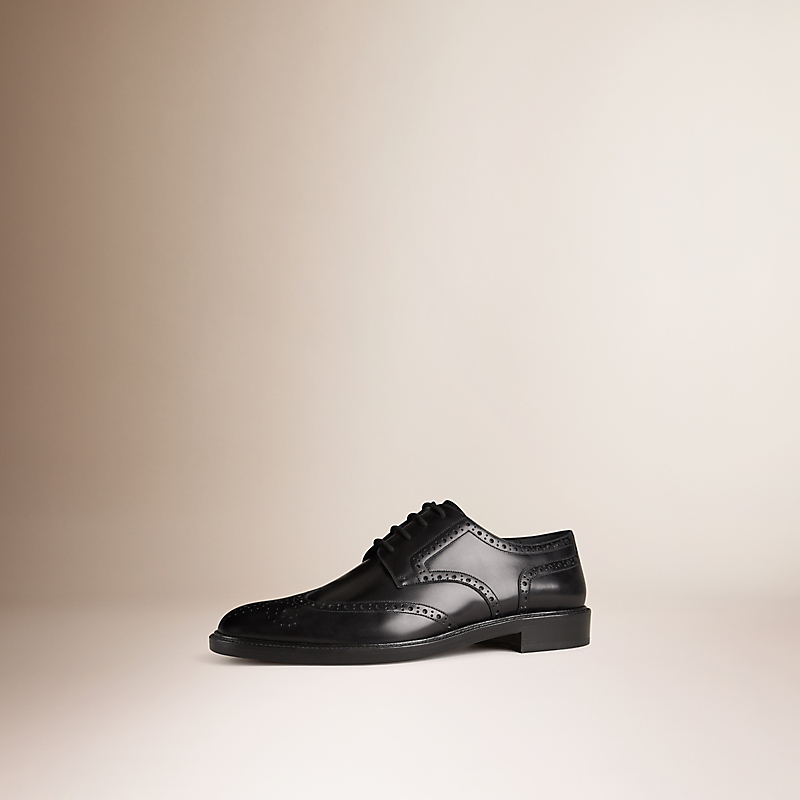 BURBERRY/博柏利翼尖皮革布洛克鞋 40032861
