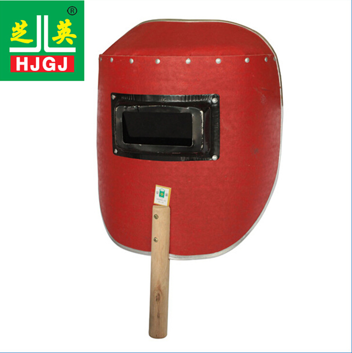 Aluminum edge hand-held red paper welding protective mask high temperature resistant protective mask welding red mask