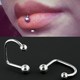 New Fashion Titanium Steel Lip Ring Men's Lip Nails Women's Body Piercing Nose Nails Cool European and American Personality Nightclub Hypoallergenic