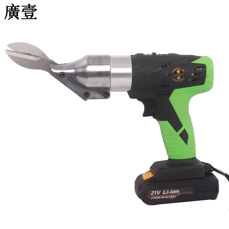 21V Lithium electric hand - held scissors iron - skin shear color steel shear cutting diamond grid cutting leather carpet cutting