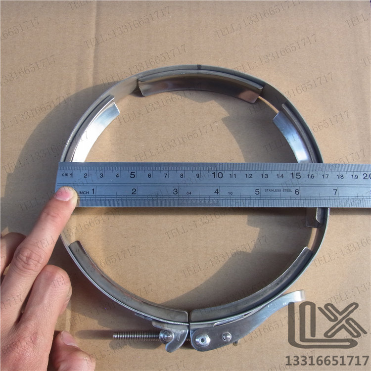 170mm 开口反应器 夹具 夹子 不锈钢反应夹 反应釜 抱箍 快开型