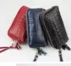 2021 new double zipper cowhide clutch bag women's small bag large capacity hand grab bag mom coin purse mobile phone bag tide